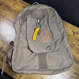 Rothco‎ Olive Drab Canvas Deployment Bag Backpack Vintage Military 37572 Yellow